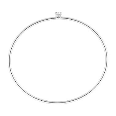 Bracelet Jonc flexible Lepage Pur en or blanc et diamant