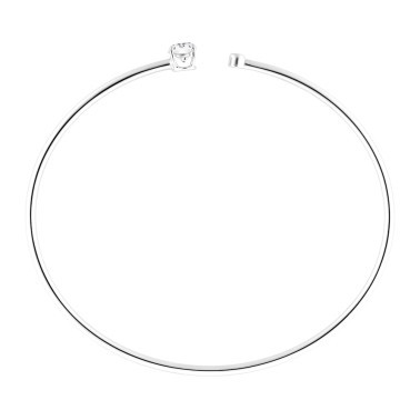 Bracelet Jonc flexible Lepage Beguin en or blanc et diamants