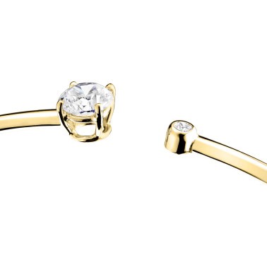 Bracelet Jonc flexible Lepage Beguin en or jaune et diamants