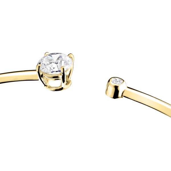 Bracelet Jonc flexible Lepage Beguin en or jaune et diamants