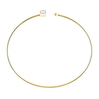 Bracelet Jonc flexible Lepage Beguin en or jaune et diamants