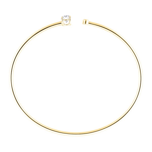 Bracelet Jonc flexible Lepage Beguin en or jaune et diamants