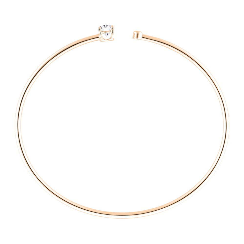 Bracelet Jonc flexible Lepage Beguin en or rose et diamants