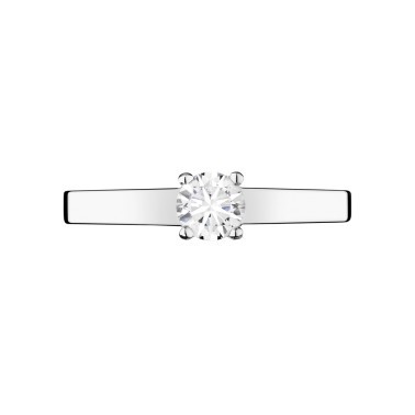 Solitaire Lepage Jackie en or blanc et diamant