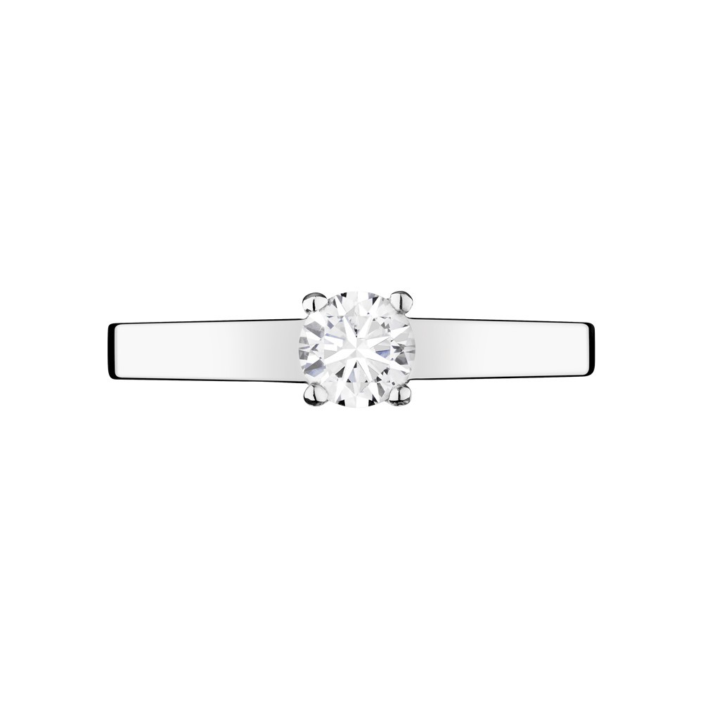 Solitaire Lepage Jackie en or blanc et diamant