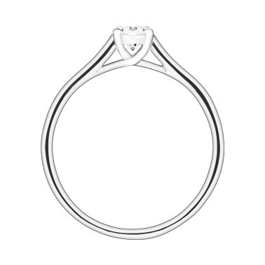 Solitaire Lepage Jackie en or blanc et diamant