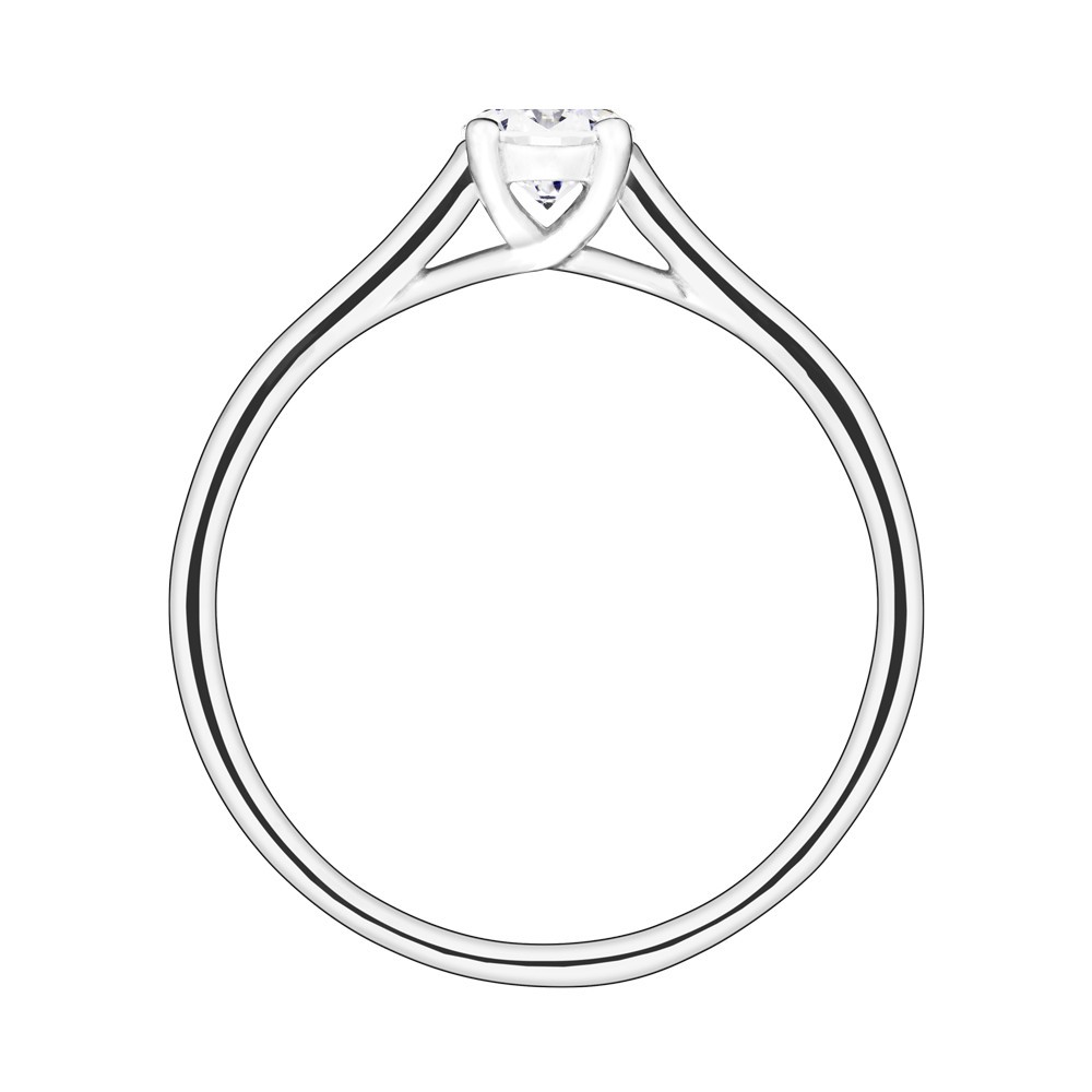 Solitaire Lepage Jackie en or blanc et diamant
