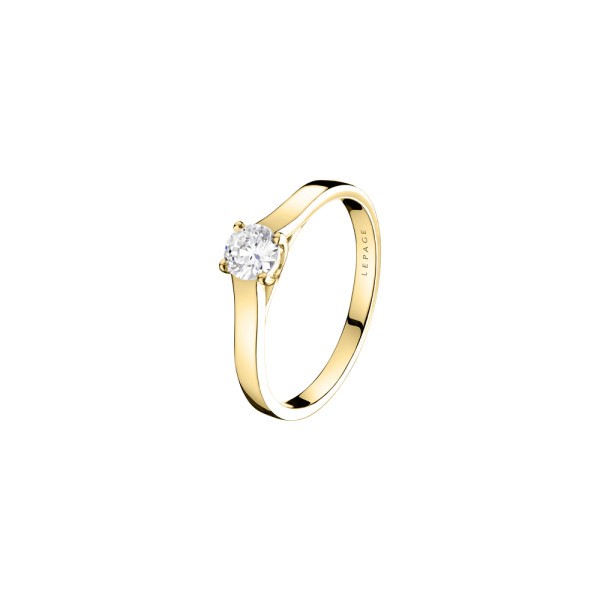 Solitaire Lepage Jackie en or jaune et diamant