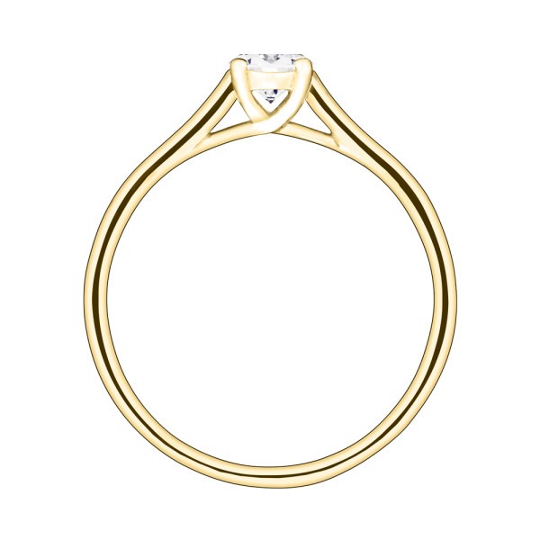 Solitaire Lepage Jackie en or jaune et diamant