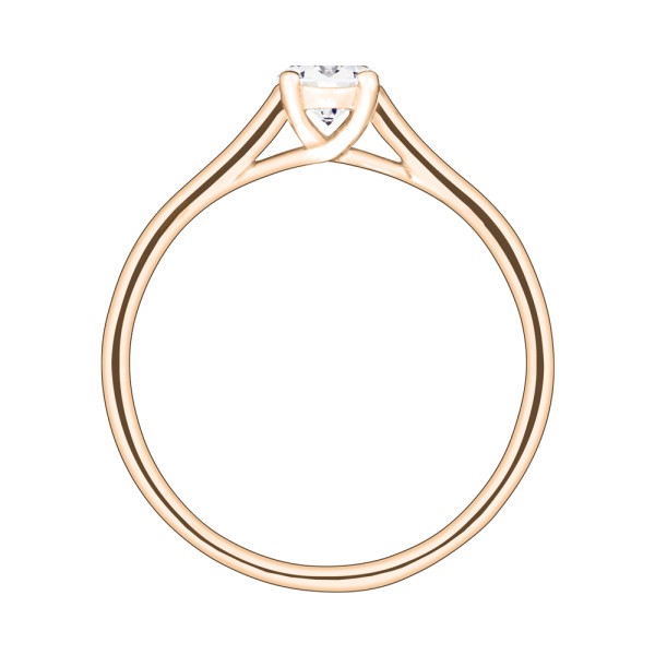 Solitaire Lepage Jackie en or rose et diamant