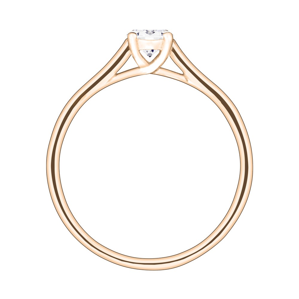 Solitaire Lepage Jackie en or rose et diamant