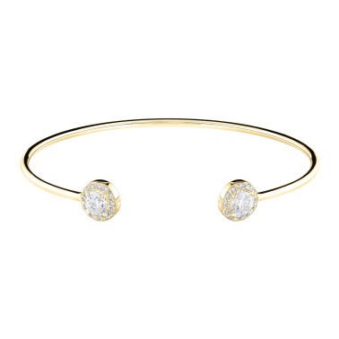 Bracelet Jonc flexible Lepage Coquette en or jaune et diamants