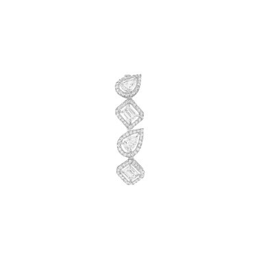 Boucle d'oreille clip lobe Messika My Twin en or blanc et diamants