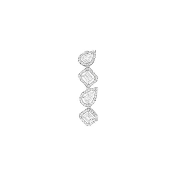 Boucle d'oreille clip lobe Messika My Twin en or blanc et diamants