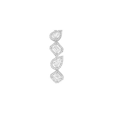Boucle d'oreille clip lobe Messika My Twin en or blanc et diamants