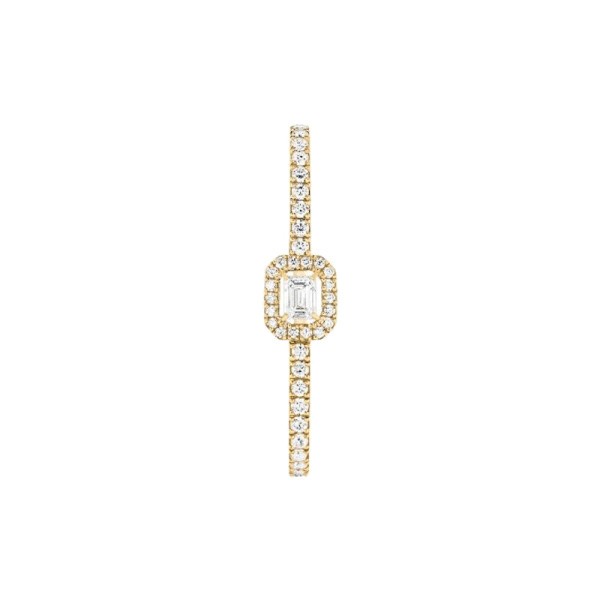 Boucle d'oreille clip Messika My Twin en or jaune et diamant émeraude 0,10 carat