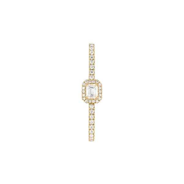 Boucle d'oreille clip Messika My Twin en or jaune et diamant émeraude 0,10 carat