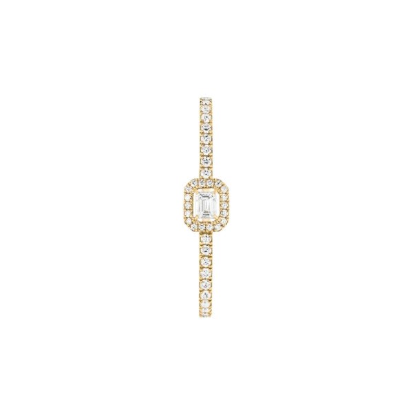 Boucle d'oreille clip Messika My Twin en or jaune et diamant émeraude 0,10 carat