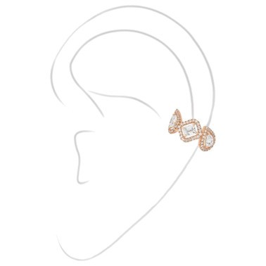Boucle d'oreille clip Messika My Twin en or rose et diamants 0,40 carat