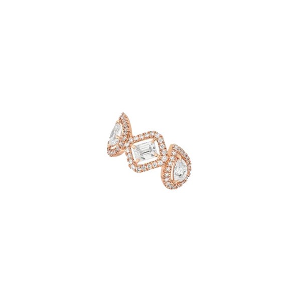 Boucle d'oreille clip Messika My Twin en or rose et diamants 0,40 carat
