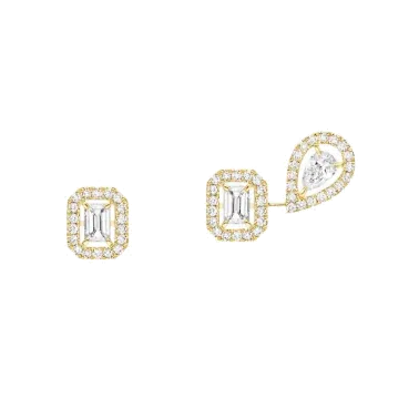 Boucles d'oreilles Messika My Twin 1+2 en or jaune et diamants