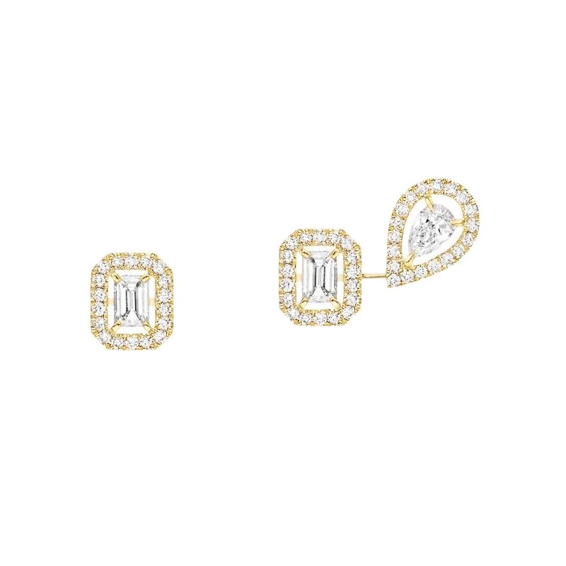 Boucles d'oreilles Messika My Twin 1+2 en or jaune et diamants