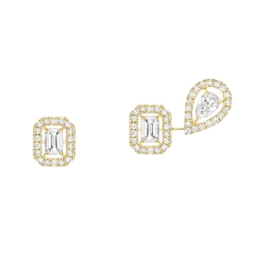 Boucles d'oreilles Messika My Twin 1+2 en or jaune et diamants