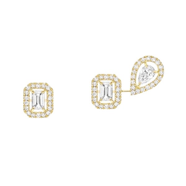Boucles d'oreilles Messika My Twin 1+2 en or jaune et diamants