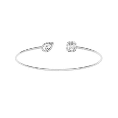 Jonc Messika My Twin Toi & Moi en or blanc et diamants