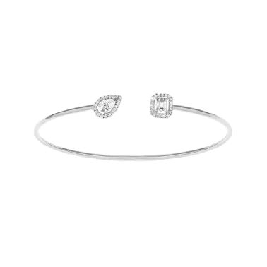 Jonc Messika My Twin Toi & Moi en or blanc et diamants