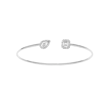 Jonc Messika My Twin Toi & Moi en or blanc et diamants