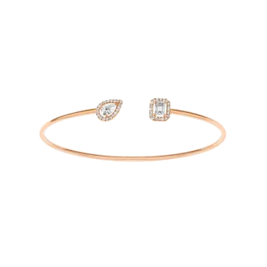 Jonc Messika My Twin Toi & Moi en or rose et diamants