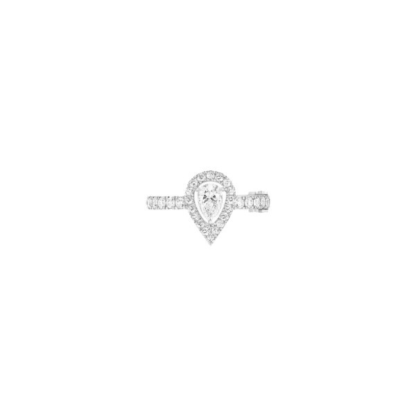 Boucle d'oreille clip Messika My Twin en or blanc et diamant poire 0,10 carat
