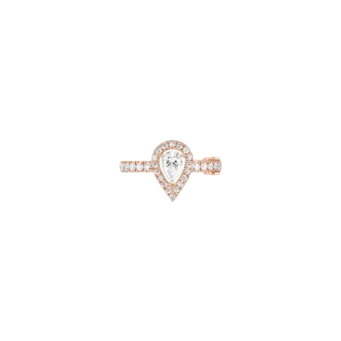 Boucle d'oreille clip Messika My Twin en or rose et diamant poire 0,10 carat
