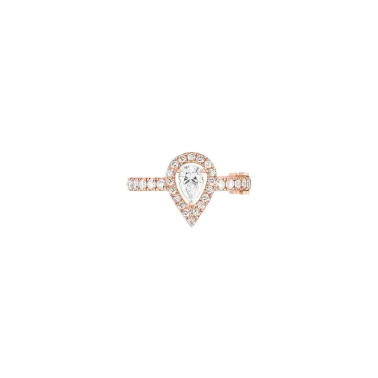 Boucle d'oreille clip Messika My Twin en or rose et diamant poire 0,10 carat