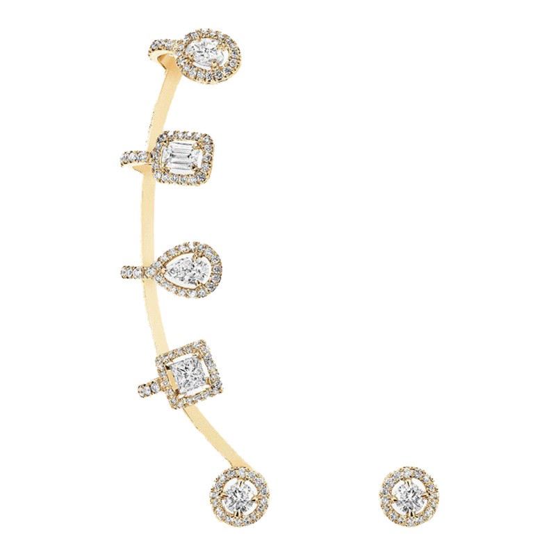 Boucles d'oreilles Messika My Twin multiformes en or jaune et diamants