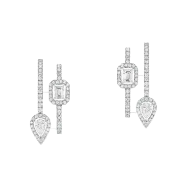 Créoles Messika My Twin en or blanc et diamants