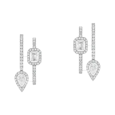 Créoles Messika My Twin en or blanc et diamants