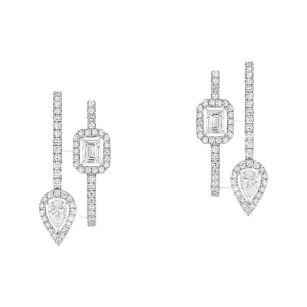 Créoles Messika My Twin en or blanc et diamants