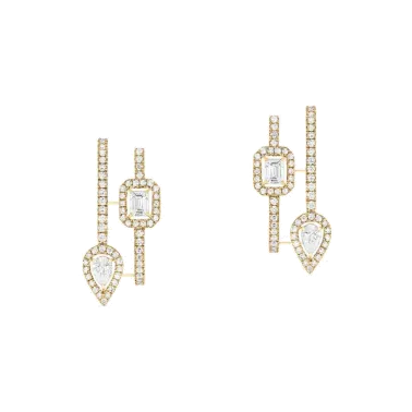 Créoles Messika My Twin en or jaune et diamants