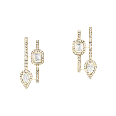 Créoles Messika My Twin en or jaune et diamants