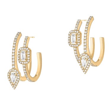 Créoles Messika My Twin en or jaune et diamants