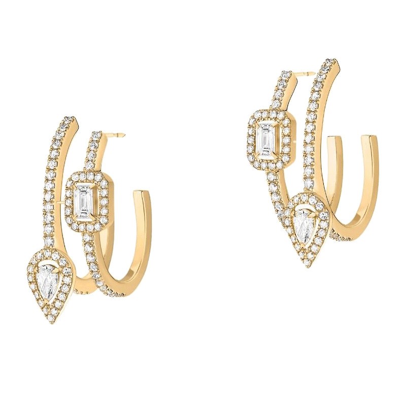 Créoles Messika My Twin en or jaune et diamants