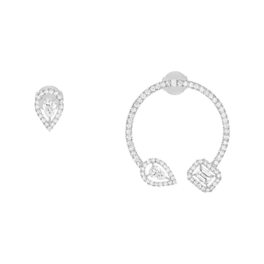 Boucles d'oreilles Messika My Twin en or blanc et diamants