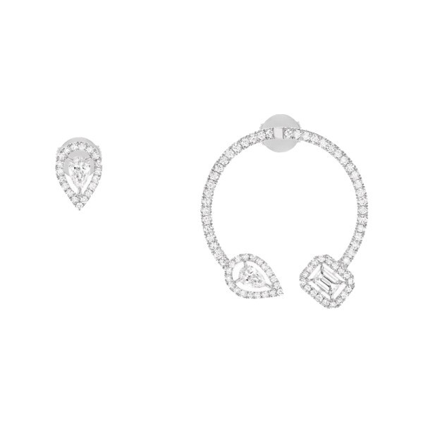 Boucles d'oreilles Messika My Twin en or blanc et diamants