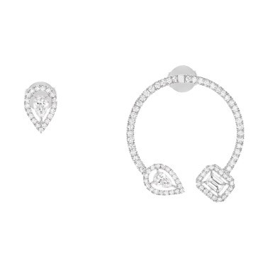 Boucles d'oreilles Messika My Twin en or blanc et diamants
