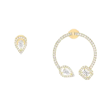 Boucles d'oreilles Messika My Twin en or jaune et diamants