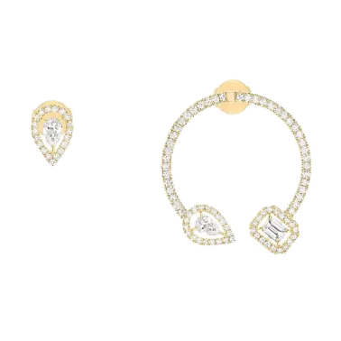 Boucles d'oreilles Messika My Twin en or jaune et diamants