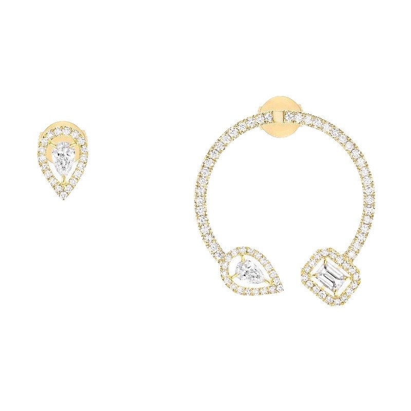 Boucles d'oreilles Messika My Twin en or jaune et diamants