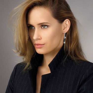 Boucles d'oreilles Messika My Twin Pendantes en or rose et diamants